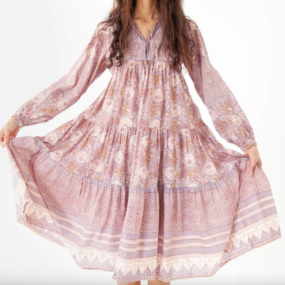 Oversized Matta Yamini Booj Dress in Stone